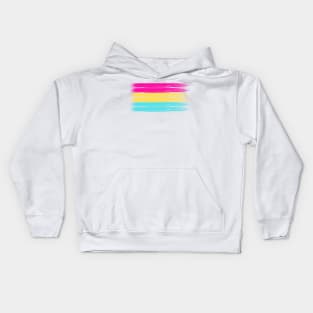 Pride Collection - Pansexual Pride Flag (Paint Streak/Horizontal) Kids Hoodie